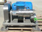 Used- Admix Boston Shear Pump, Model BSM37-3-P, 316 Stainless Steel. Approximately 15 to 50 gallons per minute capacity, tip...