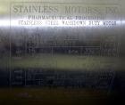 Used Ross Series 400 In-Line Mixer, Model HSM 401SC15, 316 Stainless Steel. Rated 66 gallons per minute (water). Non-jacketed chamber approximate 5-1/2” diameter x 2-1/2” deep, rotor approximate 5” d...