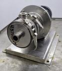 Used Ross Series 400 In-Line Mixer, Model HSM-401S, 316 Stainless Steel. Rated 66 gallons per minute (water). Non-jacketed chamber approximately 5-1/2” diameter x 3-3/8” deep, rotor 2-1/2” diameter. ...