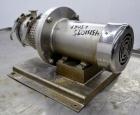 Used Ross Series 400 In-Line Mixer, Model HSM-401S, 316 Stainless Steel. Rated 66 gallons per minute (water). Non-jacketed chamber approximately 5-1/2” diameter x 3-3/8” deep, rotor 2-1/2” diameter. ...