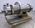 Used Ross Series 400 In-Line Mixer, Model HSM-401S, 316 Stainless Steel. Rated 66 gallons per minute (water). Non-jacketed chamber approximately 5-1/2” diameter x 3-3/8” deep, rotor 2-1/2” diameter. ...