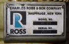 Used Ross Batch Mixer Emulsifier, Model ME-510, Stainless Steel.