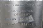 Used Scott Turbon TMS4B-20-10HP Top Mounted Mixer on Stainless Mixing Module