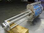 Used Silverson Batch Mixer Emulsifier, Model FX60, 316 Stainless Steel. Speed range 3600 rpm, batch range 40 to 320 gallon, approximately 20-1/2” long shaft. Driven by a 7-1/2hp, 3/60/230/460 volt, 3...