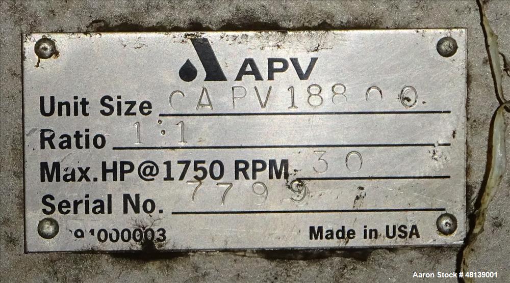 Used APV Crepaco Liquifier, Approximately 100 Gallon, 304 Stainless steel.