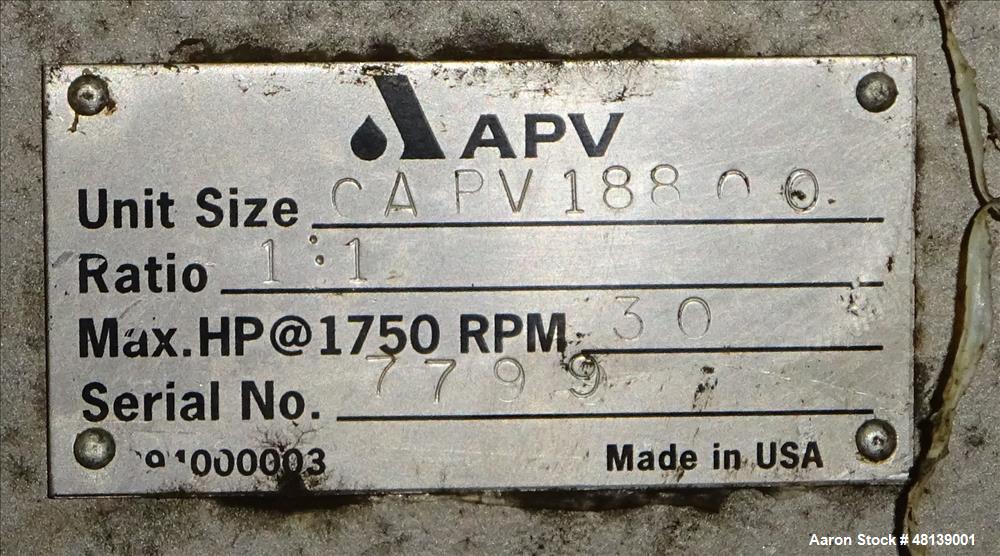 Used- APV Crepaco Liquifier, Approximately 100 Gallon, 304 Stainless steel.