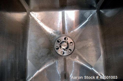Used APV Crepaco Flex-Mix Liquiverter, 300 Gallon, 304 Stainless Steel. Jacketed tank 40” wide x 40” long x approximately 45” deep, rated 59 psi at 350 degrees F. 12” Bottom impeller, driven by a 30 ...