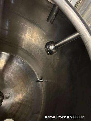 APV 300 Gallon Round Bottom Drive Jacketed Likwifier With Top Driven Scrape Agit