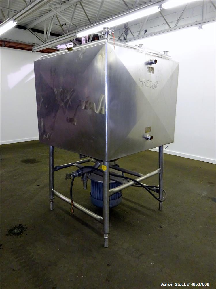 Used Breddo Likwifier, 300 Gallon, Model LDDW, 304 Stainless Steel.