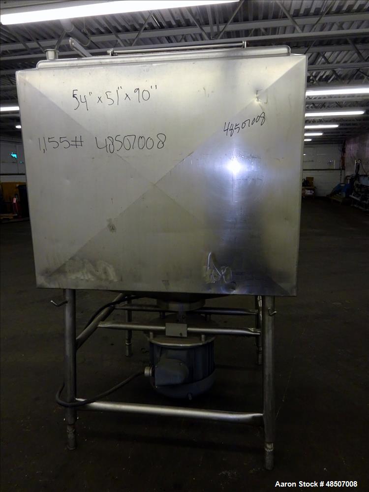 Used Breddo Likwifier, 300 Gallon, Model LDDW, 304 Stainless Steel.