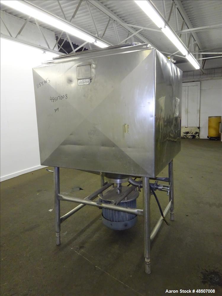 Used- Breddo Likwifier, 300 Gallon, Model LDDW, 304 Stainless Steel.