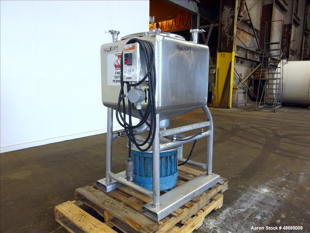 Used Breddo Likwifier, Model LDT-50, 50 Gallon, 304 Stainless Steel.