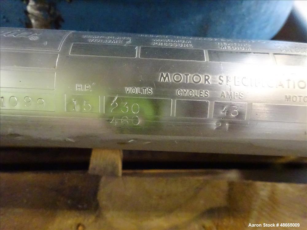 Used Breddo Likwifier, Model LDT-50, 50 Gallon, 304 Stainless Steel.
