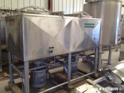 Used- Breddo 600 Gallon Dual Tank Likwifier/Liquefier, Model LDT-600. (2) 40 HP, 1765 rpm, 220/480 volt motors. 2.5" outlets...