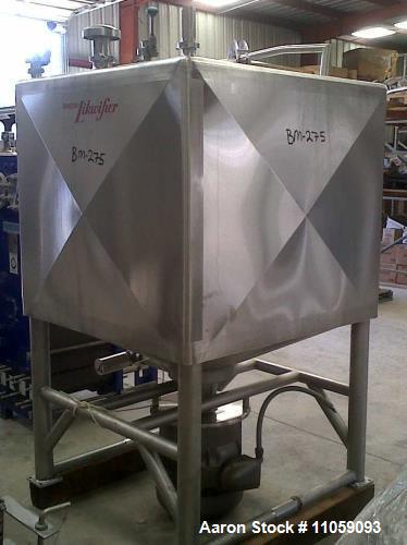 Used- Breddo LDT Liquidifier, 400 gallon, stainless steel construction, load cells, CIP spray ball.