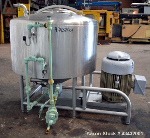 Used Breddo Likwifier, 200 Gallon, Model LORWW, 316 Stainless Steel. Dimple jacketed chamber 50” diameter x 23” straight side x 21” coned bottom, dished top. Jacket rated 90 psi at 270 degrees F. App...