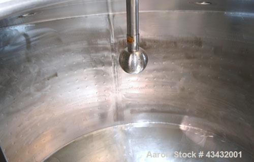 Used Breddo Likwifier, 200 Gallon, Model LORWW, 316 Stainless Steel. Dimple jacketed chamber 50” diameter x 23” straight side x 21” coned bottom, dished top. Jacket rated 90 psi at 270 degrees F. App...