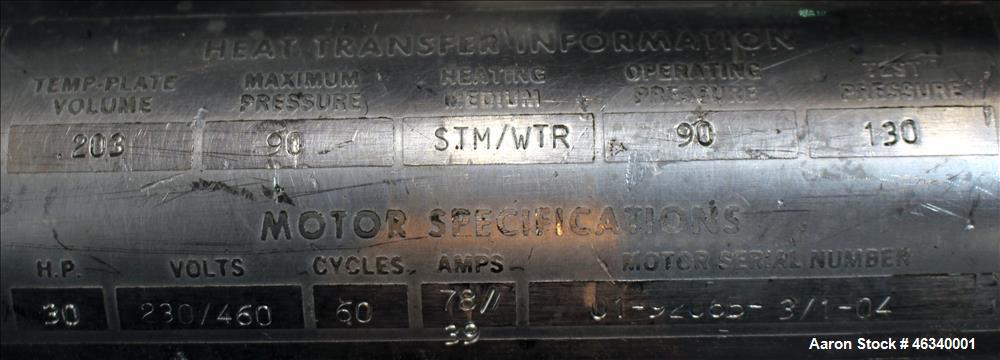 Used Breddo Likwifier, 200 Gallon, Model LORW