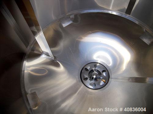 Used Breddo Likwifier, 300 Gallon, Model LOR, 304 Stainless Steel.  Non-jacketed tank 54" diameter x 30" straight side x coned bottom.  Dished top with the following openings: 1 1/2" tri-clamp, (2) 2...