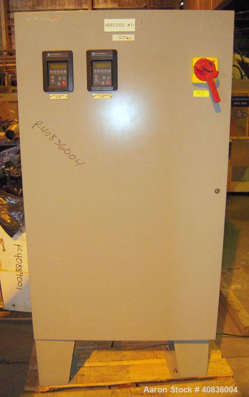 Used Breddo Likwifier, 300 Gallon, Model LOR, 304 Stainless Steel.  Non-jacketed tank 54" diameter x 30" straight side x coned bottom.  Dished top with the following openings: 1 1/2" tri-clamp, (2) 2...