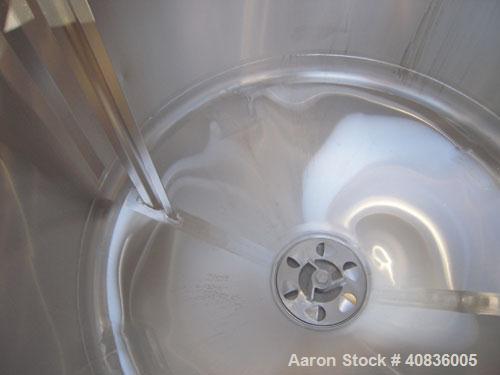 Used Breddo Likwifier, 300 Gallon, Model LOR, 304 Stainless Steel.  Non-jacketed tank 54" diameter x 30" straight side x coned bottom.  Dished top with the following openings: 1 1/2" tri-clamp, (2) 2...