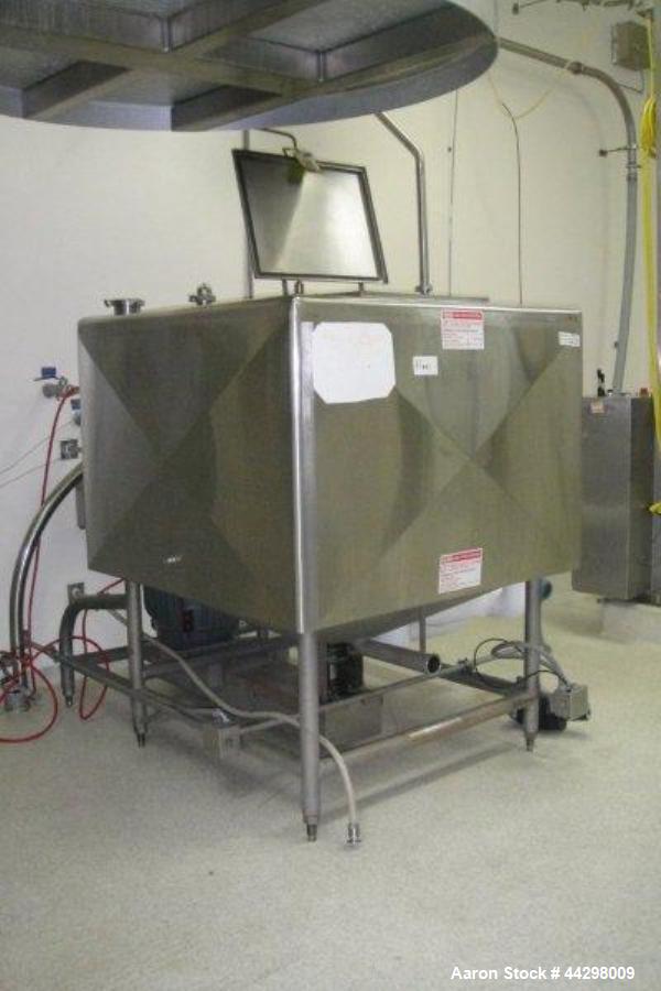 Used Stainless Steel Breddo Likwifier, Model LSWW-300, 300 gallon capacity, jacketed bowl