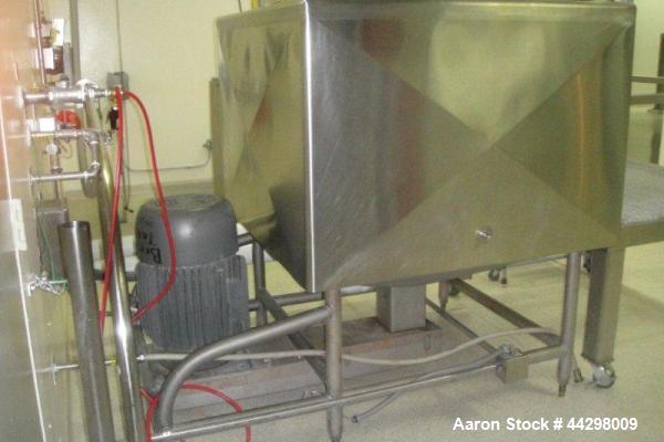 Used Stainless Steel Breddo Likwifier, Model LSWW-300, 300 gallon capacity, jacketed bowl