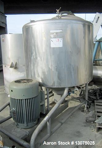 Used- Breddo Likwifier, Model LORW300. Jacket rated to 90 PSI. 316 contact surfaces, 304 stainless steel construction. Appro...