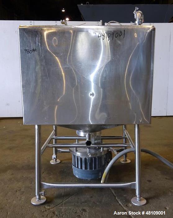 Used- Breddo Likwifier, Approximately 300 Gallon, Stainless steel, Jacket.