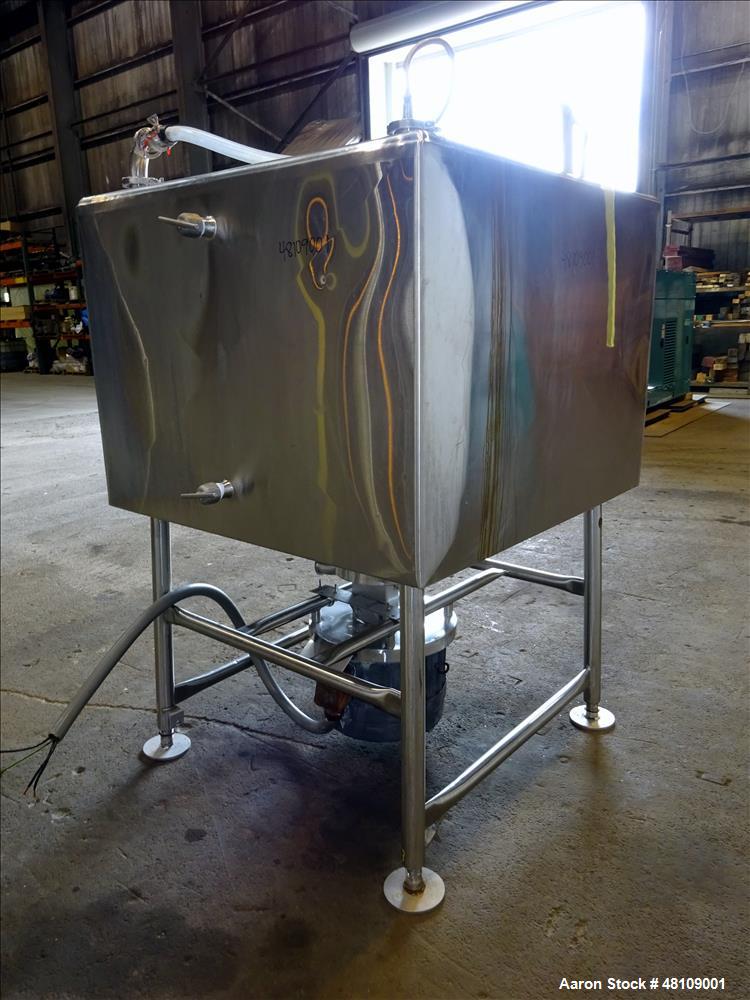 Used- Breddo Likwifier, Approximately 300 Gallon, Stainless steel, Jacket.