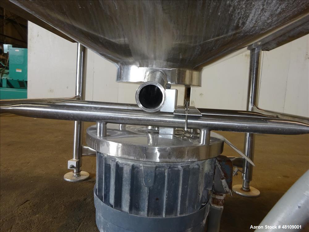 Used Breddo Likwifier, Approximately 300 Gallon, Stainless steel, Jacket.