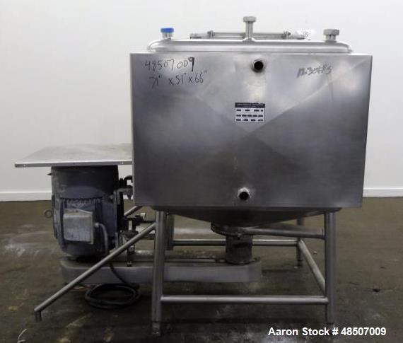Used Lanco Likwifier, 200 Gallon, Model LD, 304 Stainless Steel.