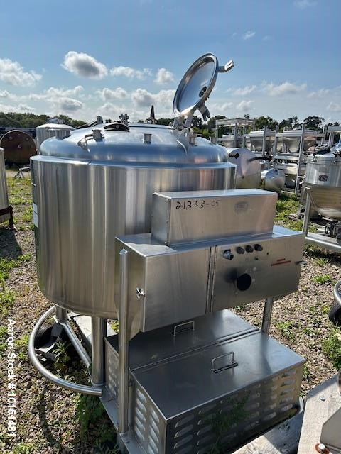 Used Letsch 250 Gallon Stainless Steel Pressure Vessel / Likwifier – 316L, Jacketed, Cone Bottom, Portable