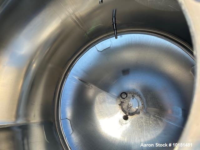 Used Letsch 250 Gallon Stainless Steel Pressure Vessel / Likwifier – 316L, Jacketed, Cone Bottom, Portable