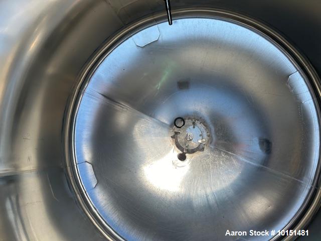 Used Letsch 250 Gallon Stainless Steel Pressure Vessel / Likwifier – 316L, Jacketed, Cone Bottom, Portable