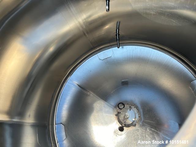 Used Letsch 250 Gallon Stainless Steel Pressure Vessel / Likwifier – 316L, Jacketed, Cone Bottom, Portable