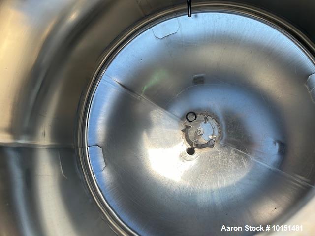 Used Letsch 250 Gallon Stainless Steel Pressure Vessel / Likwifier – 316L, Jacketed, Cone Bottom, Portable