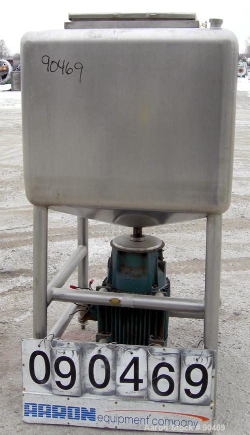 Used Norman Machinery Co Likwifier, Model DH-100, 100 Gallon Capacity, 304 Stainless Steel. Non-jacketed chamber 32" wide x 32" long x 26" deep x coned bottom. Openings: top 20" x 20" with cover; 2" ...