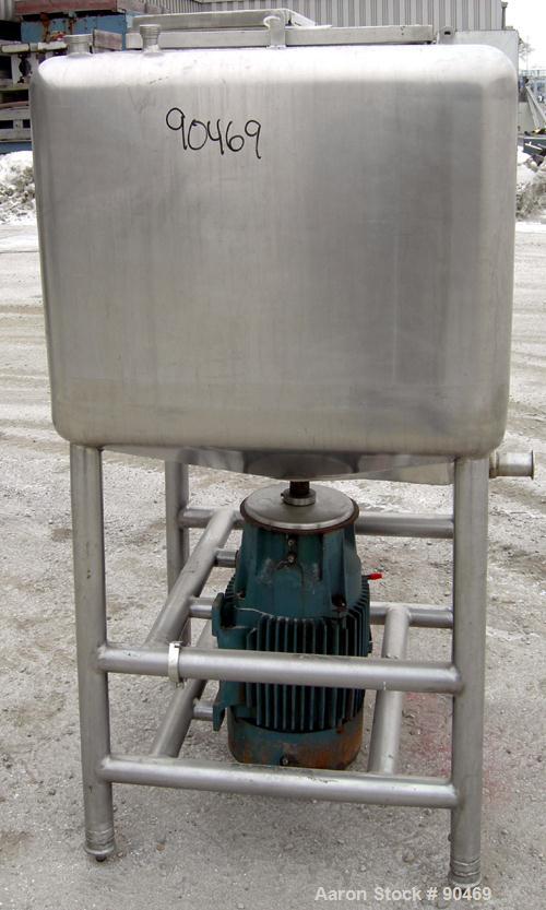 Used Norman Machinery Co Likwifier, Model DH-100, 100 Gallon Capacity, 304 Stainless Steel. Non-jacketed chamber 32" wide x 32" long x 26" deep x coned bottom. Openings: top 20" x 20" with cover; 2" ...