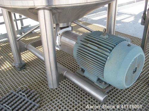 Used Walker 500 Gallon, 316L stainless steel jacketed liquifier tank, model PV Liquiverter. 58" X 62", 36" legs, 75 psi, 40 hp motor, National Board #5167, vessel 45/10, psig MAWP @ 320F, minimum des...