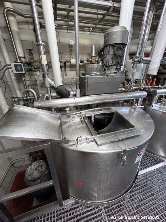 Used Walker Stainless Jacketed 500 Gallon Stainless Liquifier/Multi-Motion Mixer, Model PZ-MM. 316L stainless steel. Jacket rated 120 psi at 350 degrees F. Top mounted agitator with scraper/sweep bla...