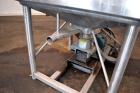 Used APV Crepaco Flex-Mix Liquiverter, 300 Gallon, 304 Stainless Steel. Jacketed tank 40” wide x 40” long x approximately 45” deep, rated 59 psi at 350 degrees F. 12” Bottom impeller, driven by a 30 ...