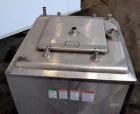 Used APV Crepaco Flex-Mix Liquiverter, 300 Gallon, 304 Stainless Steel. Jacketed tank 40” wide x 40” long x approximately 45” deep, rated 59 psi at 350 degrees F. 12” Bottom impeller, driven by a 30 ...