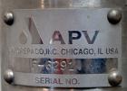 Used APV Crepaco Flex-Mix Liquiverter, 300 Gallon, 304 Stainless Steel. Jacketed tank 40” wide x 40” long x approximately 45” deep, rated 59 psi at 350 degrees F. 12” Bottom impeller, driven by a 30 ...