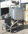 Used Breddo Likwifier 600 Gallon, 316 Stainless Steel, Jacketed Scrape Surface Contical Bottom Blender, Model LORWWSS.  Interior dimensions 64