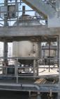 Used Walker Stainless Liquifier, 500 Gallon, model PV-Liquiverter, 316L stainless steel, vertical. Jacketed tank 52'' diameter x 60'' straight side, dished top, coned bottom. #4 Sanitary internal rat...