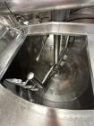 Used Walker Stainless Jacketed 500 Gallon Stainless Liquifier/Multi-Motion Mixer, Model PZ-MM. 316L stainless steel. Jacket rated 120 psi at 350 degrees F. Top mounted agitator with scraper/sweep bla...