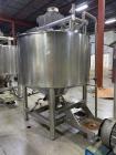 Used Walker Stainless Jacketed 500 Galon Stainless Liquifier/Multi-Motion Mixer, Model PZ-MM. 316L stainless steel. Jacket rated 120 psi at 350 degrees F. Top mounted agitator with scraper/sweep blad...