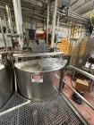 Used Walker Stainless Jacketed 500 Galon Stainless Liquifier/Multi-Motion Mixer, Model PZ-MM. 316L stainless steel. Jacket rated 120 psi at 350 degrees F. Top mounted agitator with scraper/sweep blad...