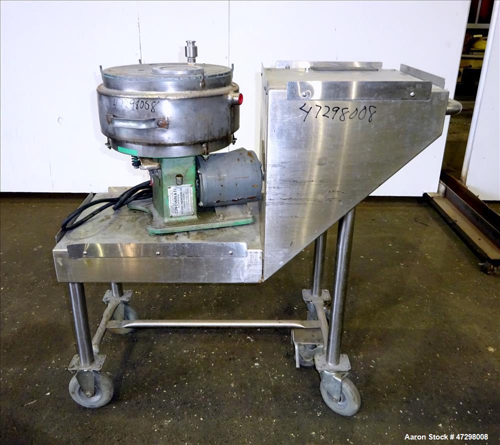 Used Cincinnati Lab Mix Muller, 304 Stainless Steel.